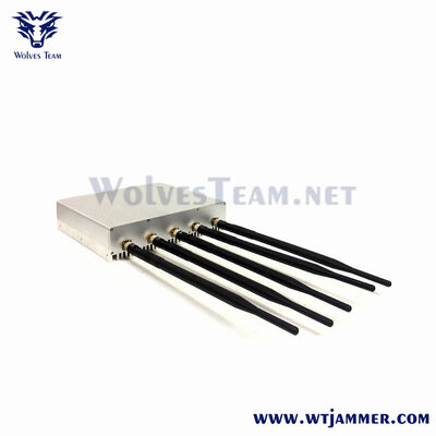 Buy Silver Style 5 Antennas High Power Signal Jammer | Block GSM, CDMA, 3G Cell Phone Signals online manufacture