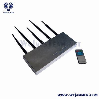Buy Silver Style 5 Antennas High Power Signal Jammer | Block GSM, DCS, CDMA & 3G Cell Phone Signals online manufacture