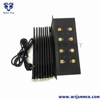 Buy 8 Antennas Adjustable Power Signal Jammer Multi Band WiFi GPS 5G Drone Blocker online manufacture