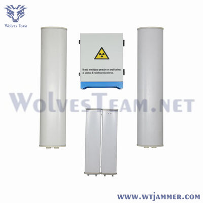 Buy 4-Channel High Power Base Station Type Signal Jammer with Dual Sector Antennas for Prison Perimeter Security online manufacture