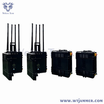 Buy Trolley Case 300-600W Anti-UAV Jammer 2.4G 5.8G GPS WiFi Drone Signal Interference online manufacture