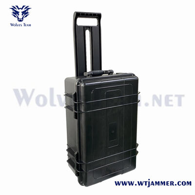 Buy High Power 8-10 Bands Anti Drone Signal Jammer Portable Trolley Luggage Blocker online manufacture