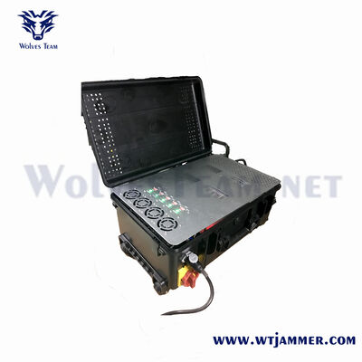 Buy VIP Protection 5-8 Band Signal Jammer, Portable Trolley Case Anti-Drone Blocker online manufacture