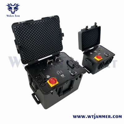 Buy Portable Multi-Channel High Power Anti-Drone Jammer, Modular RF Signal Blocker with Omni/Panel Antennas for Outdoor Security online manufacture