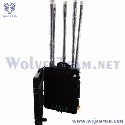 Buy Fast-Deploy 5-Channel Anti-Drone Jammer, Wheeled Omni-Directional RF Blocker for Convoy Security & Temporary Events online manufacture