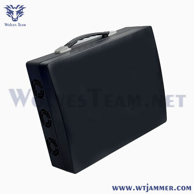 Buy Briefcase-Style Portable Anti-Drone Jammer, Omnidirectional Drone Signal Blocker for Covert & Temporary Security online manufacture