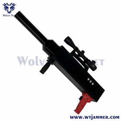 Buy High Power 3-Band Handheld Anti Drone Jammer Gun - Portable UAV Signal Blocker with Red Grip & Scope online manufacture