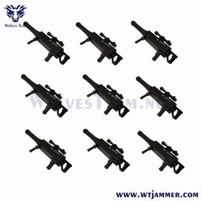 Buy Tactical Long Distance Drone Jammer Gun - High Gain Anti-Drone Signal Blocker for Airspace Security online manufacture