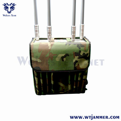 Buy 4 Antennas Backpack Type RF Signal Jammer for GPS & WIFI & Anti-Drone Shielding online manufacture