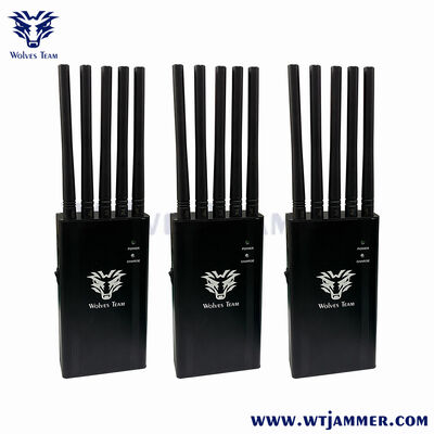 Buy 5-Channel 10W Handheld GPS/2G/3G/4G/WiFi Signal Blocker online manufacture