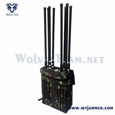 Buy 8 Channels High Power RF Backpack Signal Blocker for GPS & WIFI & Anti-Drone & Anti-IED Shielding online manufacture