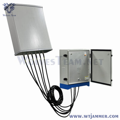 Buy 6 Bands 300W Outdoor Waterproof Signal Jammer with Directional Antennas online manufacture