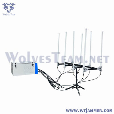 Buy 10 Band 600W Long Distance Waterproof Outdoor Jammer with Replaceable Directional Antenna online manufacture