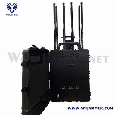 Buy 8 Antennas Trolley Luggage High Power Full Band Signal Jammer with Long Range Interference online manufacture
