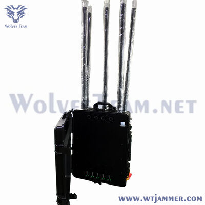 Buy 5 Channels Portable Suitcase Full Band Signal Blocker for Outdoor Field & Mobile Deployment online manufacture