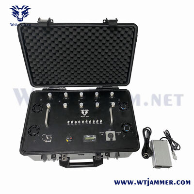 Buy 14 Bands 120W Portable Wheeled Case Wireless Signal Blocker for Public Area Safety Management online manufacture