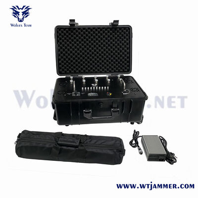 Buy 9 Channels 95W Portable Suitcase All Frequency Signal Jammer for Small Outdoor Events online manufacture