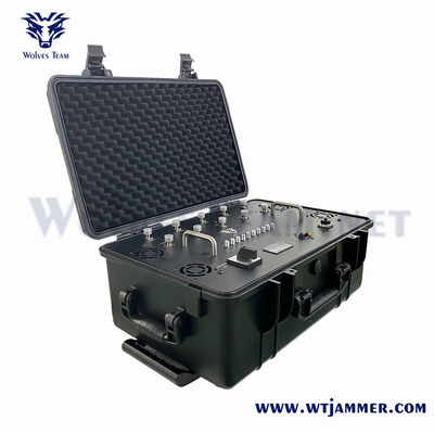 Buy 12 Bands 160W Portable Wheeled Case All Band Signal Jammer for Exhibition Hall Safety online manufacture
