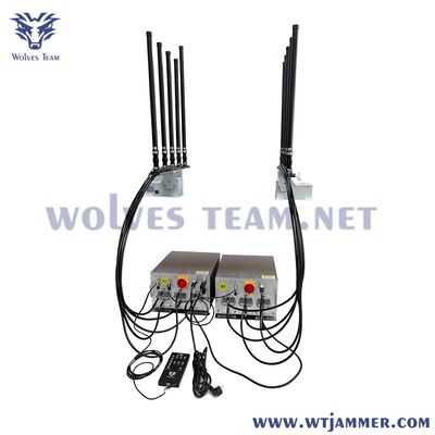 Buy 10 Bands 1000W High Power RF Jammer with Rotatable Antennas, Customizable Frequencies online manufacture