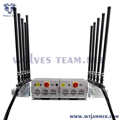 Buy 10 Channels 800W Vehicle Signal Jammer  All-in-One 2G/3G/4G/5G/WiFi/GPS/UHF/VHF Blocker online manufacture