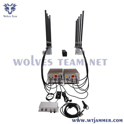 Buy Outdoor 10 Antennas 800W High Power Drone & Mobile Signal Jammer for Convoy Protection online manufacture