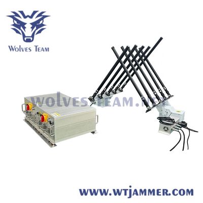 Buy 800W 10 Bands Fixed Mounted RF Jammer, Adjustable Antennas for Custom Coverage online manufacture
