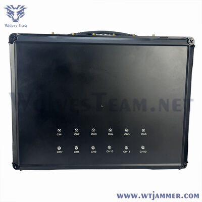 Buy 12 Bands Portable Suitcase Drone & GPS Signal Blocker, Omni + Directional Dual Antennas online manufacture