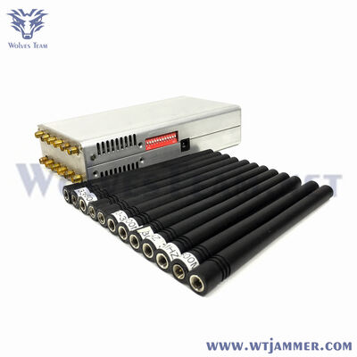 Buy Silver 12 Antennas Portable Handheld Signal Jammer Blocks 2G 3G 4G 5G WiFi GPS VHF UHF and RC Signals for Security Forces online manufacture