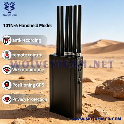 Buy 101N-6 antenna handheld signal jammer 12W signal blocker online manufacture