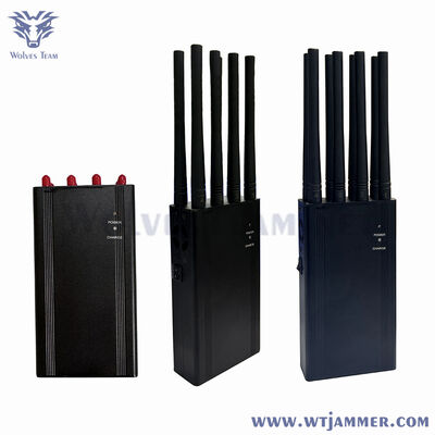 Buy 16W High Power Handheld RF Privacy Protection Device 8 Antennas 30 Meters Coverage Support Lojack GPS GSM Cellular Frequency Management Equipment online manufacture