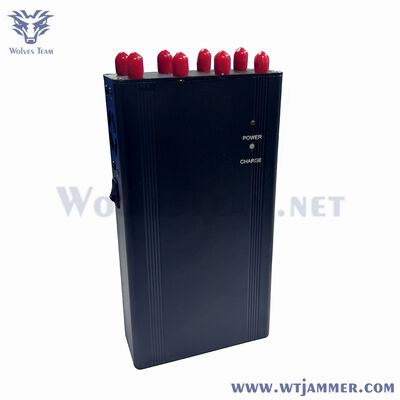 Buy 8 Antenna portable cell phone jammer, 2G 3G 4G and LOJACK GPS WIFI signal jamming online manufacture