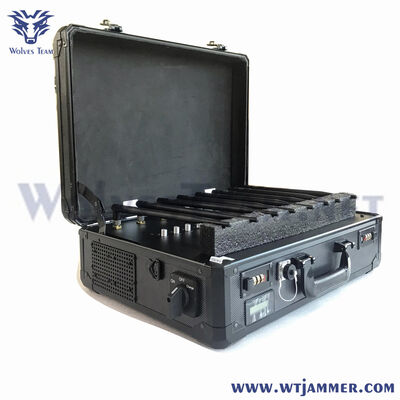 Buy Portable Briefcase Style Cell Phone Jammer with 8 Bands & GPS Jamming online manufacture