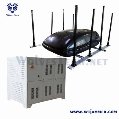 Buy 11 Bands 1500 Watt Portable Vehicle Signal Jammer with Directional Antennas online manufacture