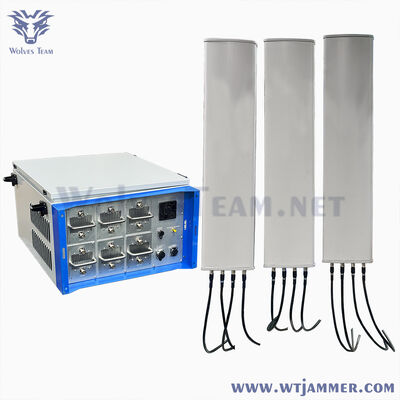 Buy 300W 12 Channel Waterproof Outdoor Signal Jammer Drone Signal Inhibitor for Defense Equipment online manufacture