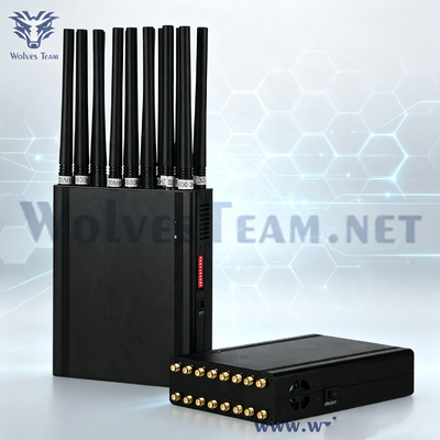 Buy 16 Antenna 5-20meters Handheld Cell Phone Signal Jammer For CDMA GSM DCS PCS 3G 4G 5G WIFI GPS VHF UHF online manufacture
