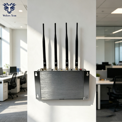 Buy Selectable 4-Antenna GSM CDMA Wifi Mobile Signal Jammer Indoor Wall Mount For High-Level Secret Meeting Rooms online manufacture