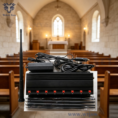 Buy 50 Meters 40W 8 Desktop Signal Blocker Anti-Disturb Wireless Signal Jammer for Church Sanctuary and Religious Gathering Spaces online manufacture