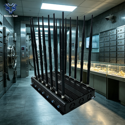 Buy Full Bands Wireless Signal Jammer Adjustable 16 Antennas Blocker For Bank online manufacture
