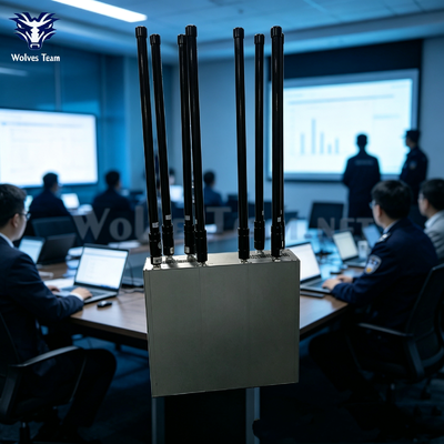 Buy 8 Channel Adjustable Antennas Full‑Band Wireless Signal Blocker Anti‑Eavesdropping Jammer For Official Secure Conference  And Law‑Enforcement Field Deployment online manufacture
