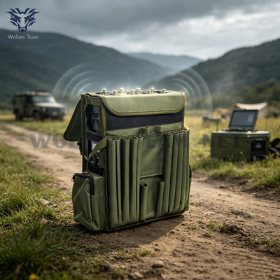 Buy 300 Meters 8 Bands High Power Backpack Signal Jammer for Border Patrol Block GPS Cellular And Drone Control Signals online manufacture