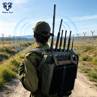 Buy Backpack Signal Jammer Manpack Device Featuring Rechargeable Battery and Long Range Coverage from 50 to 300 Meters for Signal Blocking online manufacture