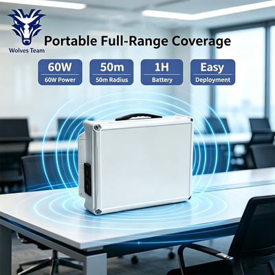 Buy 60W 14-Band Desktop RF Jammer with Omnidirectional Antenna for Office and Classroom Signal Blocking online manufacture