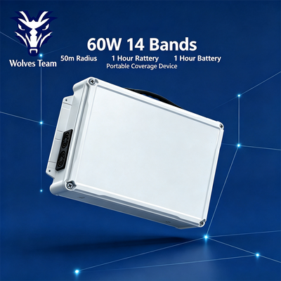 Buy 60W 14-Band Desktop Signal Jammer with Omnidirectional Antenna for Comprehensive RF Shielding online manufacture
