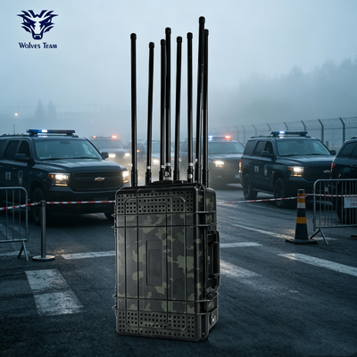 Buy 500M Factory Remote Controlled High Power Defense Wireless Signal Jammer for Temporary EOD Bomb Disposal Sites online manufacture