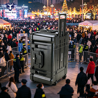 Buy Trolley Type Anti-Drone Signal Jammer With Wheels And Built-in Battery For Crowded Public Events And Mass Gatherings online manufacture