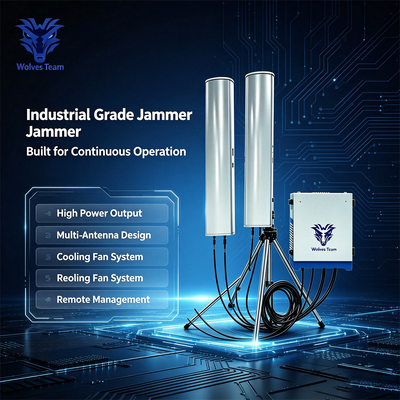 Buy 600W IP65 Waterproof 14-Band Signal Jammer RF Jammer for Outdoor Multi-Band Signal Blocking online manufacture