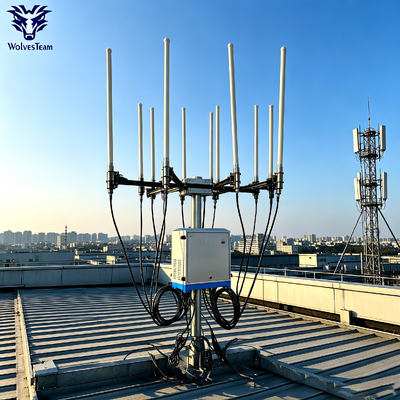 Buy 400W 8-Band IP65 Waterproof Outdoor Signal Jammer for CDMA GSM DCS PCS 3G 4G LTE WiMAX WiFi VHF UHF online manufacture