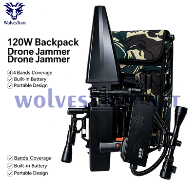 Buy 120W Portable Backpack Drone Jammer 4-Band GPS WiFi Blocker for Field Missions online manufacture