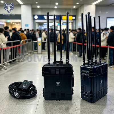Buy 600W High Power Long Range Coverage Trolley‑Case Combined Jammer Customizable Channels For Crowded Temporary Venues online manufacture