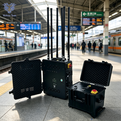 Buy 600W High Power Trolley Case Combined Jammer Long‑Range Coverage Custom Channels For High Foot Traffic Temporary Venues online manufacture